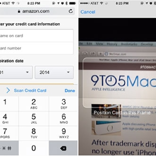 Scan Credit Card di iOS 8 Mungkinkan Pengguna Berbelanja Online Lebih Mudah
